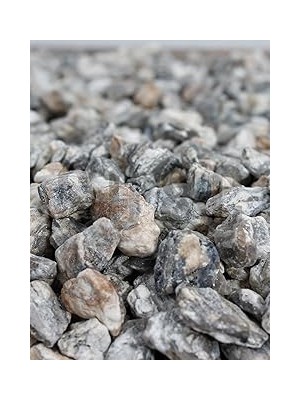 Nacario Sosc Natural Dekoratif Çakıl Taşı, Gnays Dolomit, Gri-Sarı Damarlı, 1-2 Cm, 1 kg