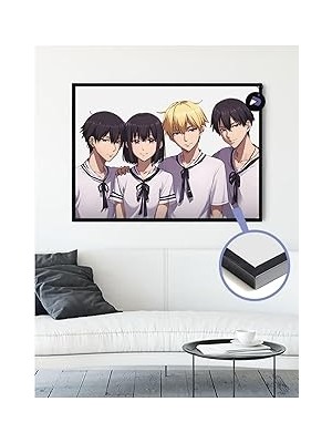 Nacario Postermanya (PSTER21133) Arkadaş Grubu Manga Anime Çerçeveli Tablo - Çerçeveli Poster 2