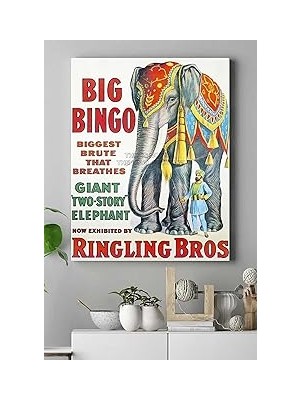 Nacario Postermanya (PSTER15358) Big Bingo Vintage Kanvas Tablo 30 x 40