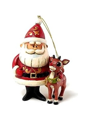 Nacario Rudolph Traditions Von Jim Shore Santa Und Rudolph 50. Ann Ornament 4,25 In