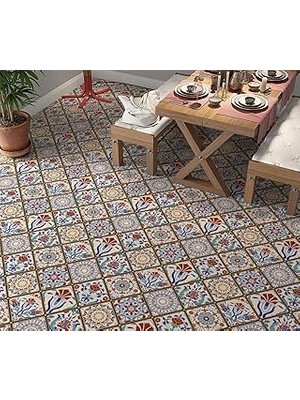 Nacario Stickerart Yer Kaplama Zemin Kaplama Folyosu 65X130 cm Turkish Style Vintage