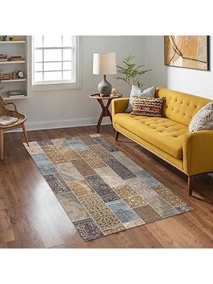 Nacario Mordo Kadife Kaymaz Pamuk Tabanlı Yıkanabilir Antibakteriyel Salon Halısı 160X230