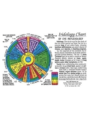 Nacario Irıdology Chart Of Eye Reflexology (Rainbow Coded) In The Inner Light Resources Rainbow® Ca