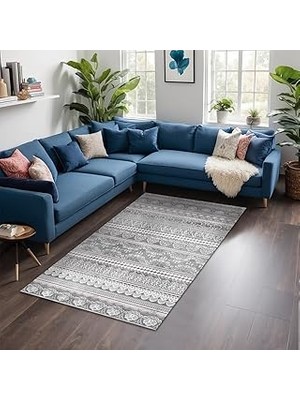 Nacario Lima Kadife Kaymaz Pamuk Tabanlı Yıkanabilir Antibakteriyel Salon Halısı 160X230