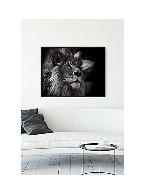 Nacario Postermanya (PSTER9876) Aslan Motivasyon Çerçeveli Tablo 2 (30 x 40CM)