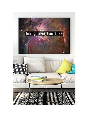 Nacario Postermanya (PSTER17400) Stephen Hawking In My Mind Motivasyon Kanvas Tablo 4 50 x 70