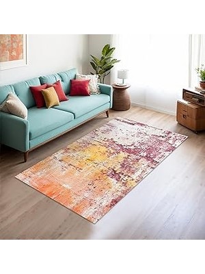 Nacario Sally Kadife Kaymaz Pamuk Tabanlı Yıkanabilir Antibakteriyel Salon Halısı 140X200
