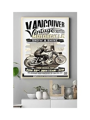 Nacario Postermanya (PSTER18416) Vintage Motorbike Motorsiklet Kanvas Tablo 21 x 30