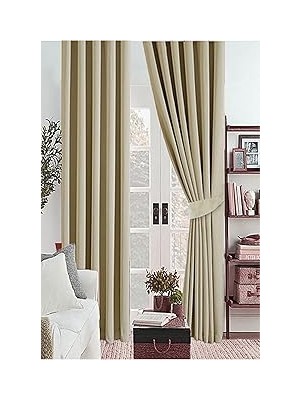 Nacario Bej Vizon Kalın Güneşlik Blackout Kararma Fon Perde Düz Dikim 390 x 250