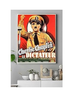 Nacario Postermanya (PSTER15688) The Great Dictator-Büyük Diktatör Film Afişi Kanvas Tablo 21 x
