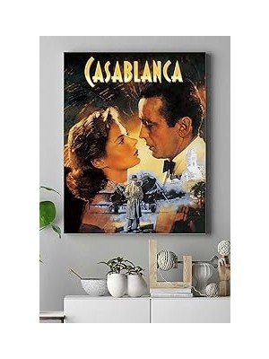 Nacario Postermanya (PSTER15517) Casablanca Film Afişi Kanvas Tablo 40 x 60