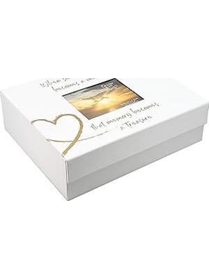 Nacario Pavilion Gift Company Hatıra Kutusu, Beyaz, 28 cm x 22 cm