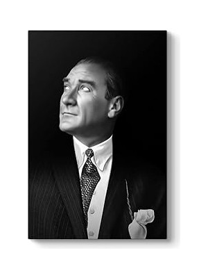 Nacario Tabloshop Siyah Beyaz Atatürk Portresi Kanvas Tablo 40 x 60