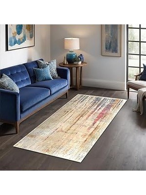 Nacario Motto Kadife Kaymaz Pamuk Tabanlı Yıkanabilir Antibakteriyel Salon Halısı 200X300
