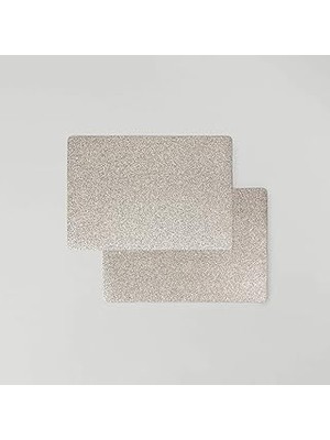 Nacario Linens Minzi 2'li 45X30 cm Amerikan Servisi Ekru-Simli