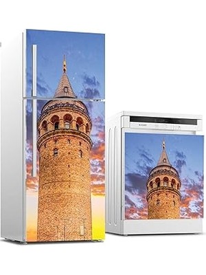 Nacario Buzdolabı ve Bulaşık Makinası Beyaz Eşya Sticker Kaplama Galata Kulesi