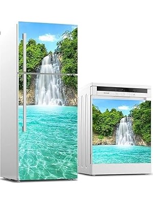 Nacario Buzdolabı ve Bulaşık Makinası Beyaz Eşya Sticker Kaplama Şelale