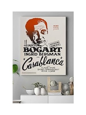 Nacario Postermanya (PSTER15535) Casablanca-Kazablanka Film Afişi Kanvas Tablo 5 40 x 60
