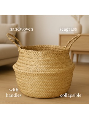 Empressco Natural Katlanabilir Hasır Sepet / Saksılık 30X28 - Fiyatı, Yorumları