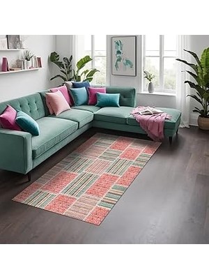 Nacario Henry Kadife Kaymaz Pamuk Tabanlı Yıkanabilir Antibakteriyel Salon Halısı 200X300