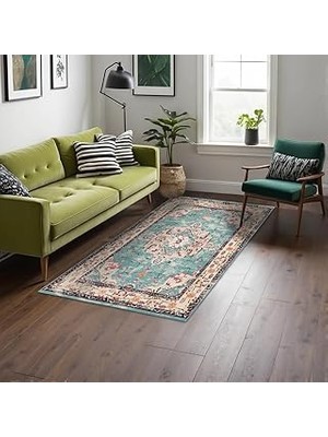 Nacario Pier Kadife Kaymaz Pamuk Tabanlı Yıkanabilir Antibakteriyel Salon Halısı 200X300