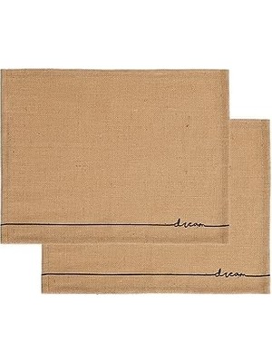 Nacario Ocean Home Textile 2'li Dream Jüt Amerikan Servis 45 x 35 cm