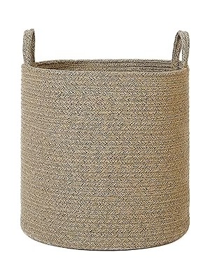 Nacario Ocean Home Textile Siyah Kırçıllı Jüt Halat Sepet 40 x 40 cm
