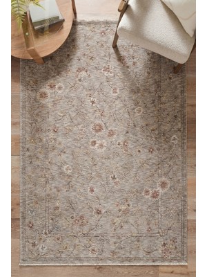 TCH Home Living Mira Vintage Bambu Polyester Eskitme Iskandinav Desenli Soft Dokuma Halı Salon Mutfak Oturma Yatak Odası Koridor Halısı