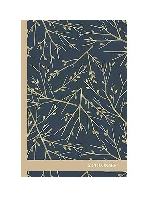Nacario Cahier De 300 Pages 2 Colonnes: Cahier Relié À Couverture Rigide, Imprimé Petits Carreaux