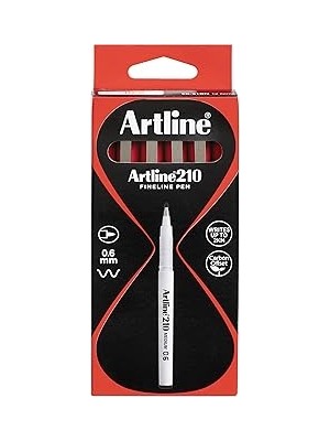 Nacario Artline 210N Keçe Uçlu Yazı Kalemi Uç:0,6mm Kırmızı