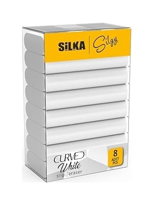 Nacario Silka Curved White Silgi, 8'li, Sg.52