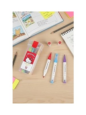 Nacario Mınıso Hello Kitty Lisanslı Elma Koleksiyonu 12 Renkli Marker Set, 2015139010101