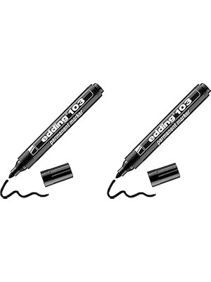 Nacario Edding 103 Permanent Markör Siyah 2li Paket
