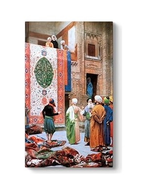 Nacario Jean Leon Gerome - Halı Tüccarı Tablosu 40 x 70