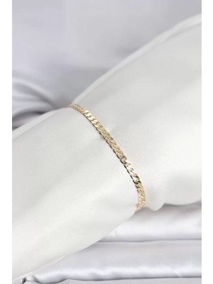 Aydogan's cm 14K Gold Renk Zincirli Model Kadın Bileklik - TJ-BB8294