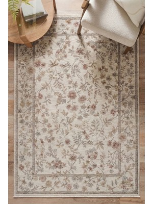 TCH Home Living Mira Vintage Bambu Polyester Eskitme Iskandinav Desenli Soft Dokuma Halı Salon Mutfak Oturma Yatak Odası Koridor Halısı