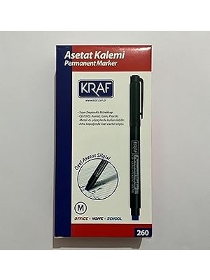 Nacario Kraf Permanent Marker, Mavi, Orta Uç (M), Silgili, Cd/dvd/cam/plastik/metal Yüzeyler Içi