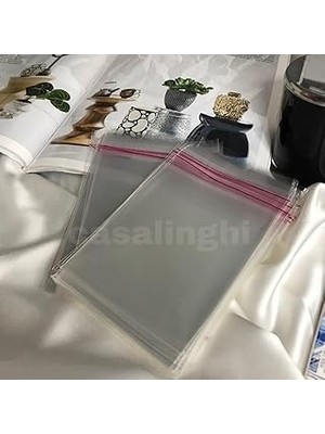 Nacario 10X15 cm (Kapak Payı Dahil) Kendinden Yapışkanlı Jelatin Poşet Şeffaf Opp Torba - 100