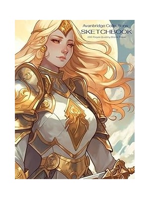 Nacario Avanbridge Sketchbook Paladin Princess Cover (Large 8.5" x 11"), 200 Pages - Drawing, Sketch