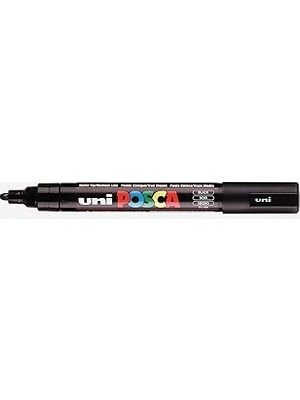 Nacario Unı-Ball Posca Marcador Kalıcı Pc-5m Punta De 1.8 - 2.5 Aa. Tinta Pigmentada Negro 1527770