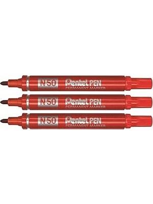 Nacario Pentel Permanent Markör - Yuvarlak Uç, Metal Gövde Siyah