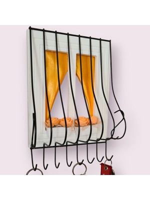 Empressco Dekoratif Ahşap Pencere Modelli, Çiçek Saksılı, Uğur Böcekli, Duvar Anahtarlığı Turuncu 21X16CM - Fiyatı, Yorumları