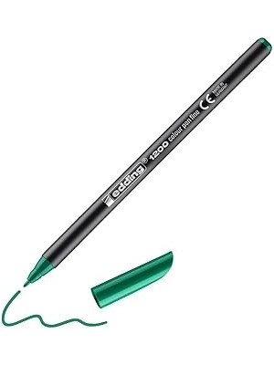 Nacario Edding 1200 Ince Uçlu Keçeli Kalem - Yeşil - 1 Kalem - Yuvarlak Uçlu 1 mm