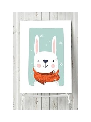 Nacario Postermanya (PSTER8716) Tavşan Kış Çocuk Odası Poster (70X100CM)