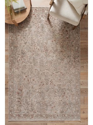 TCH Home Living Mira Vintage Bambu Polyester Eskitme Iskandinav Desenli Soft Dokuma Halı Salon Mutfak Oturma Yatak Odası Koridor Halısı