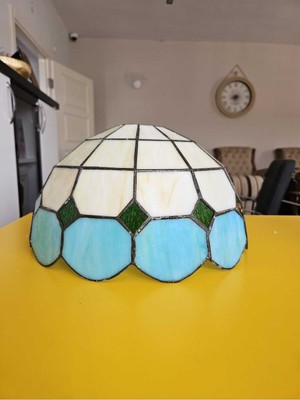 Empressco Yeşil Vitray Sarkıt Avize, Ayarlanabilir, 25CM, Şık ve Modern Tasarım