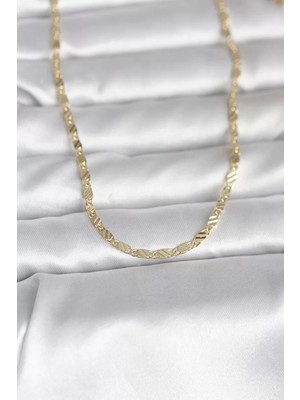 Aydogan's cm 14K Gold Renk Çizgi Lazer Model 60 cm Kadın Kolye - TJ-BKO10982