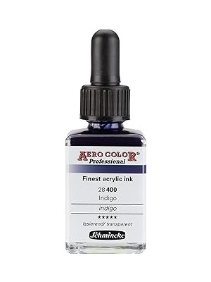 Nacario Schmincke Aero Color Professional Akrilik Airbrush Mürekkebi 28 ml 400 Indigo