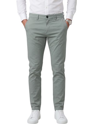 Deepsea Açık Yeşil Slim Fit Pamuklu Likralı Yazlık Erkek Spor Pantolon 2602021