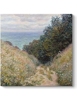 Nacario Claude Monet - Road At La Cave Tablosu 50 x 50